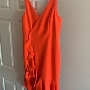 Vince Camuto Orange Flap Dress Size 10